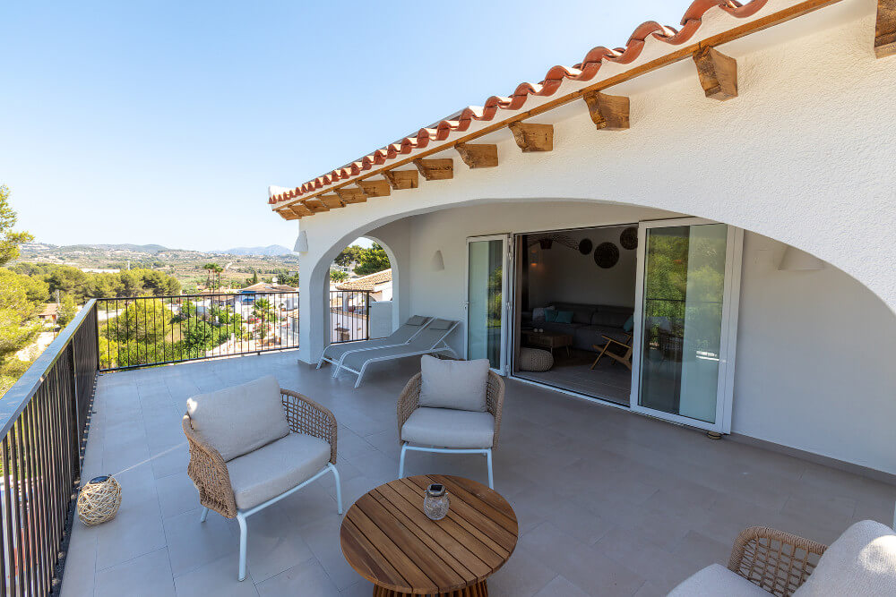 Zen Villa Moraira rental holiday home - ground floor terrace (23)
